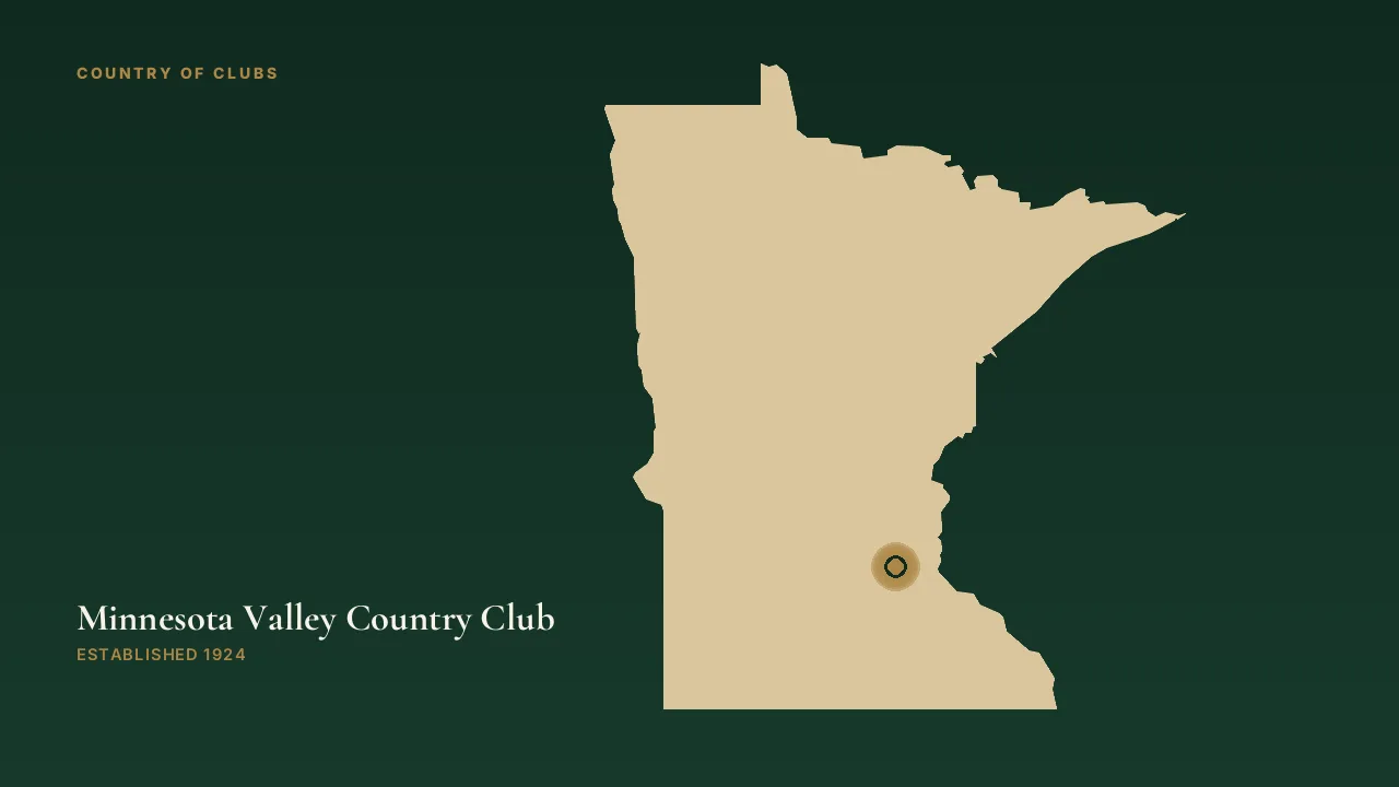 Map illustration marking the location of Minnesota Valley Country Club in Bloomington, Minnesota.