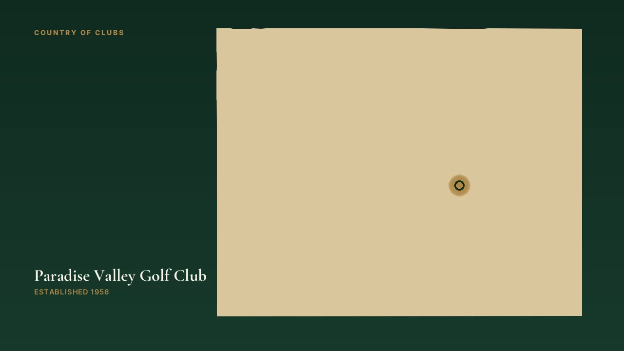 Map illustration marking the location of Paradise Valley Golf Club in Casper, Wyoming.
