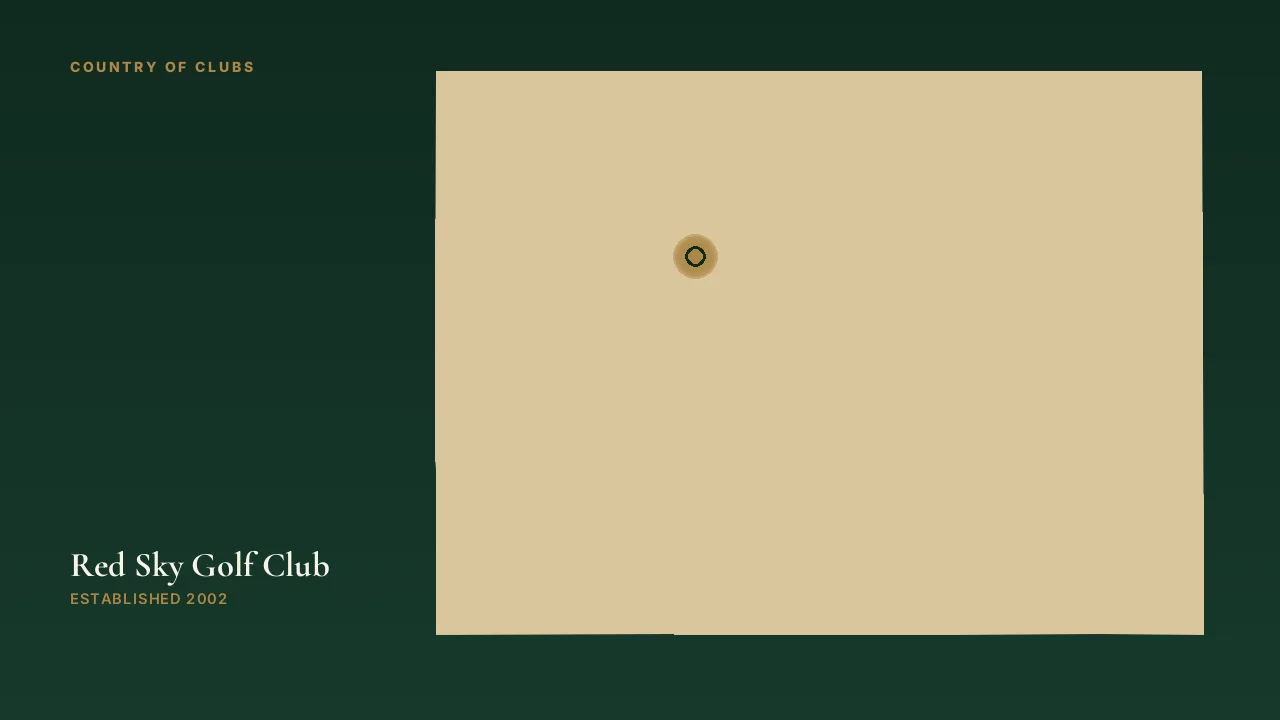 Map illustration marking the location of Red Sky Golf Club in Wolcott, Colorado.
