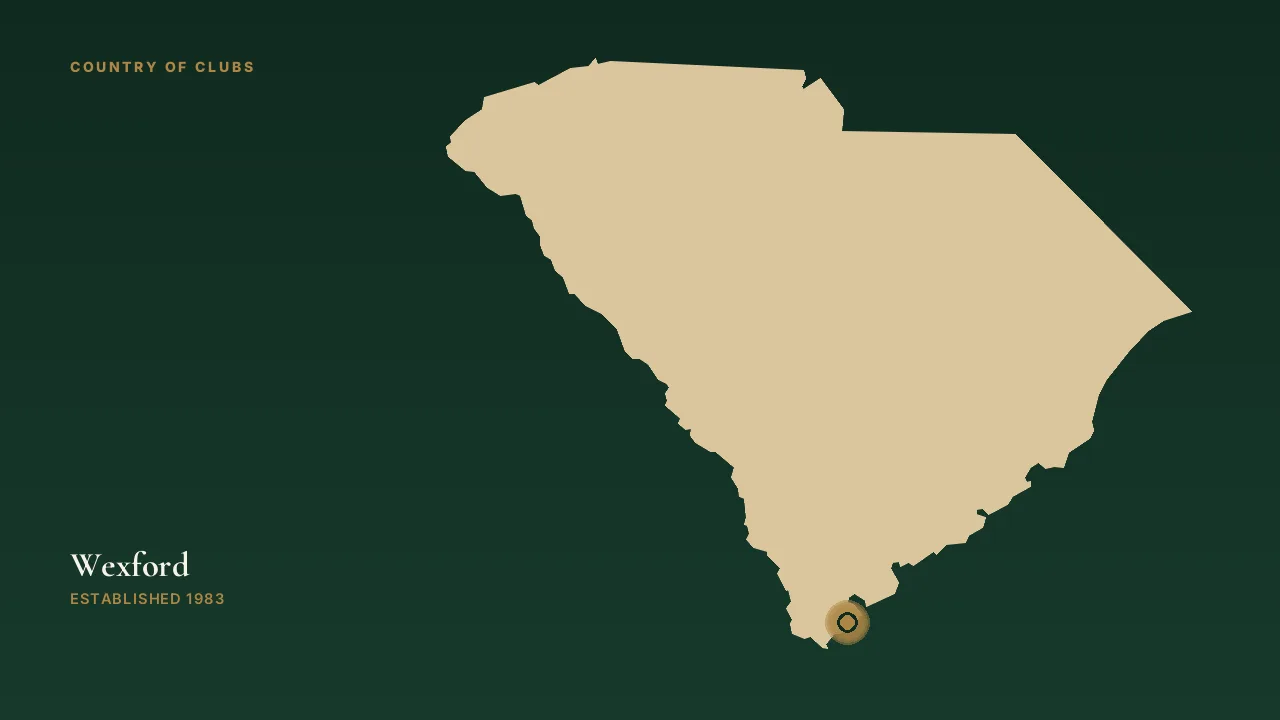 Map illustration marking the location of Wexford in Hilton Head Island, South Carolina.